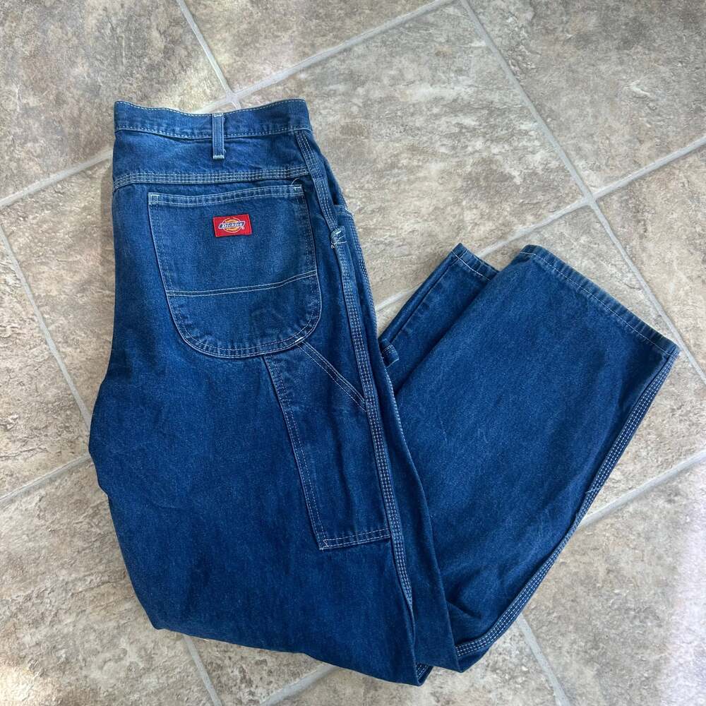 Dickies Relaxed Fit Carpenter Jeans Dark Wash Denim 32x30